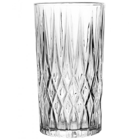 Jogo De Jarra 1l Com 6 Copos 300ml De Vidro Diamante